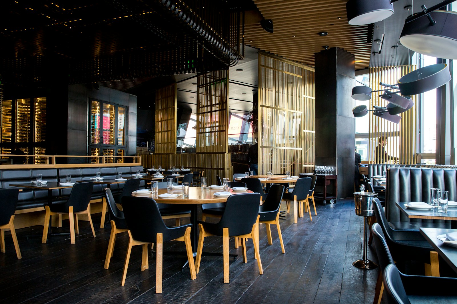 Upscale restaurant interior